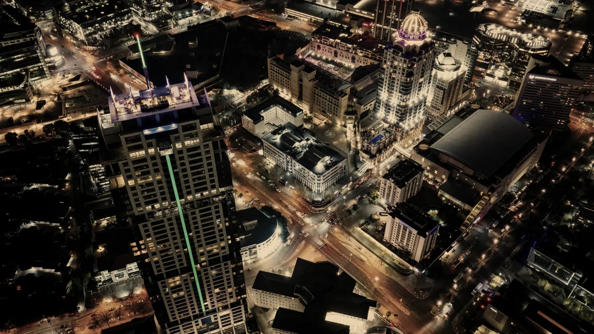 Sandton skyline at night